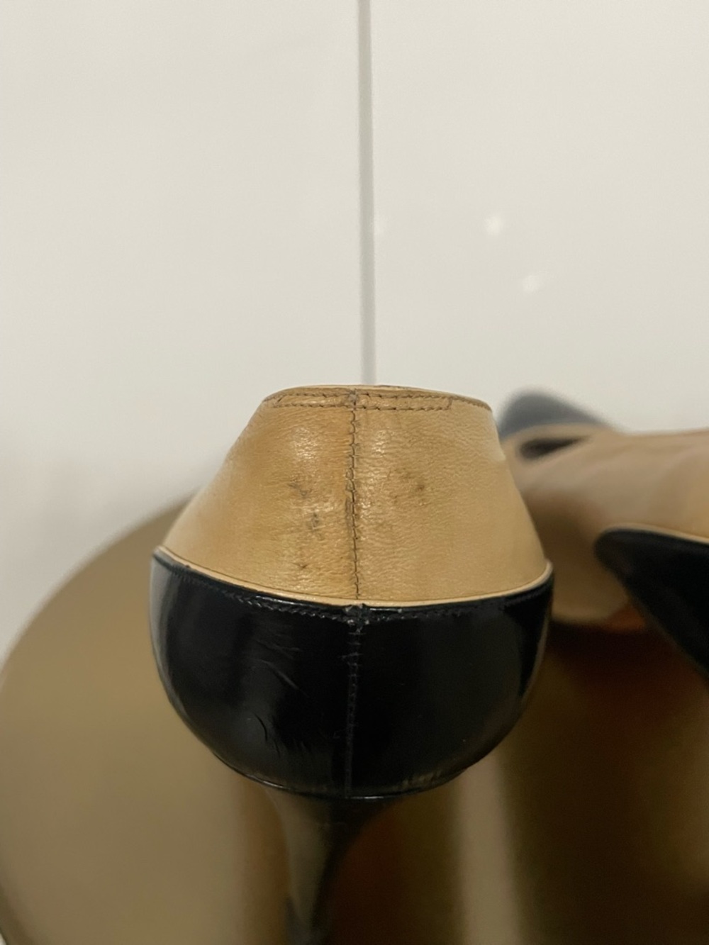Vintage Chanel Colorblock Heels | Pointed Toe Quiet Luxury - Picture 6 of 8